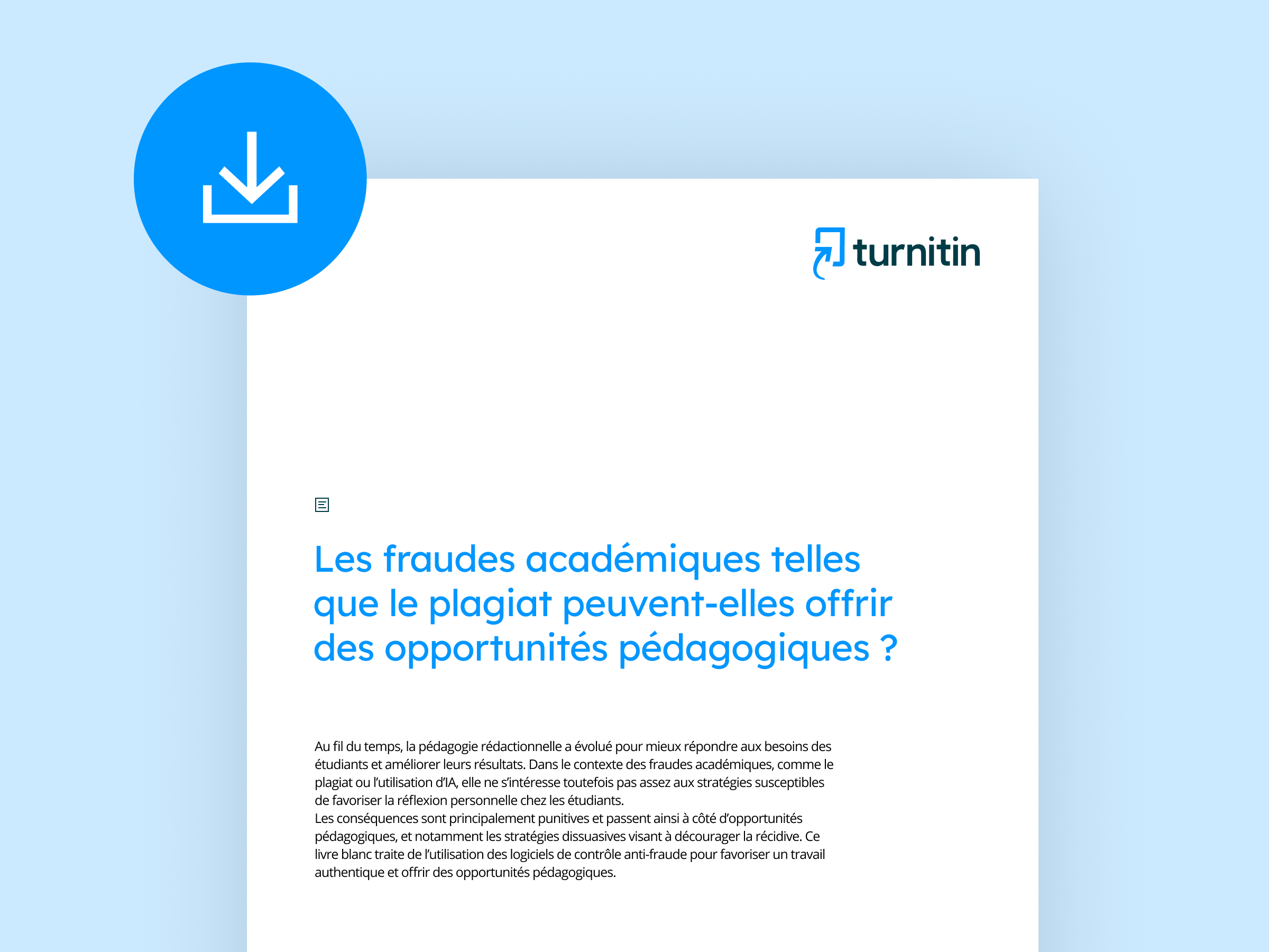 Faire de la fraude académique une opportunité pédagogique